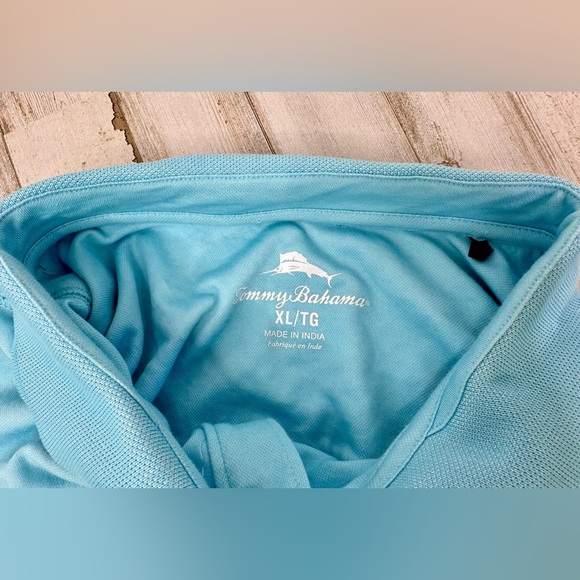 Tommy Bahama Polo Shirt Mens XL Blue Performance Golf Logo Stretch - Picture 6 of 10